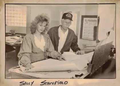 in the office